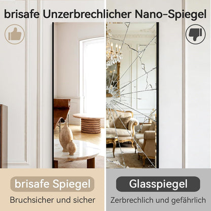 Brisafe Schiebespiegel für Kleiderschrank – Bruchsicher & Ausziehbar