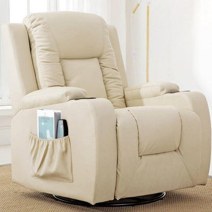 Relaxsessel mit Verstellbarer Rückenlehne & Fußstütze, Weiß