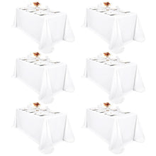 Weißes Tischdecken-Set 6er Pack, 229x335 cm, Rechteckig