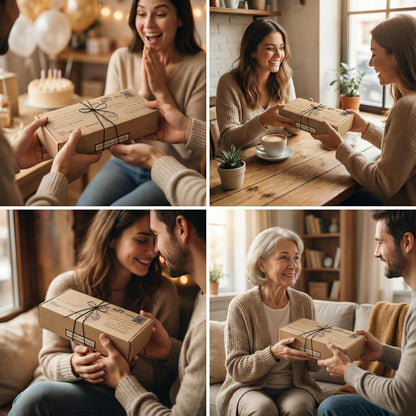 Wildschweinborsten Haarbürsten Set mit Satin Scrunchies & Geschenkbox