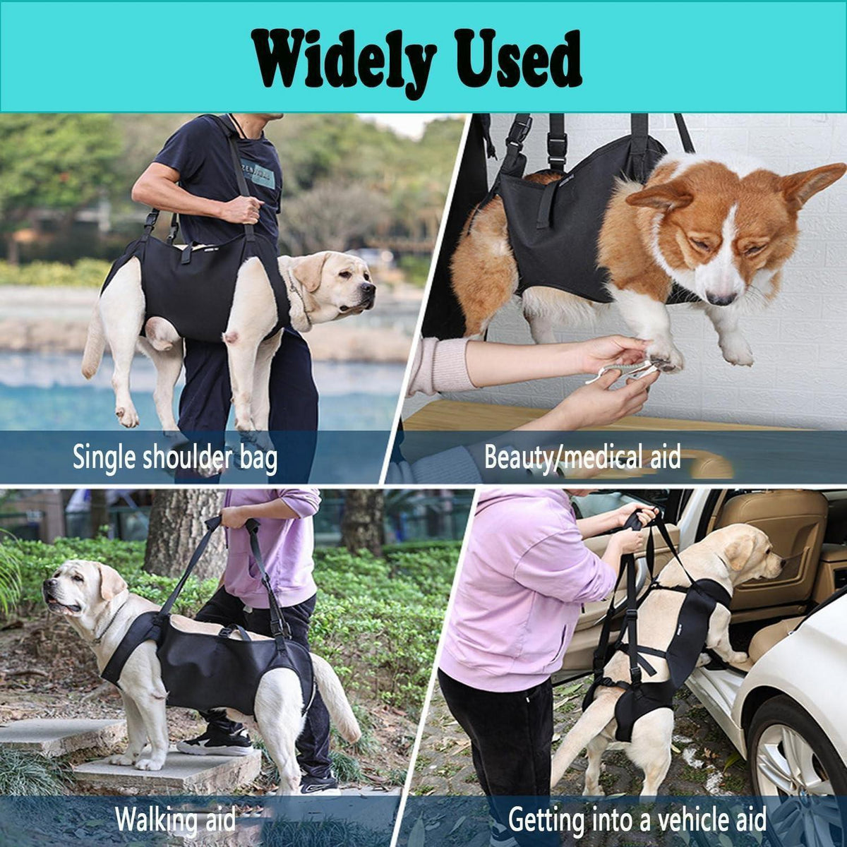 Verstellbares Hundegeschirr XL – Tragehilfe & Gehhilfe
