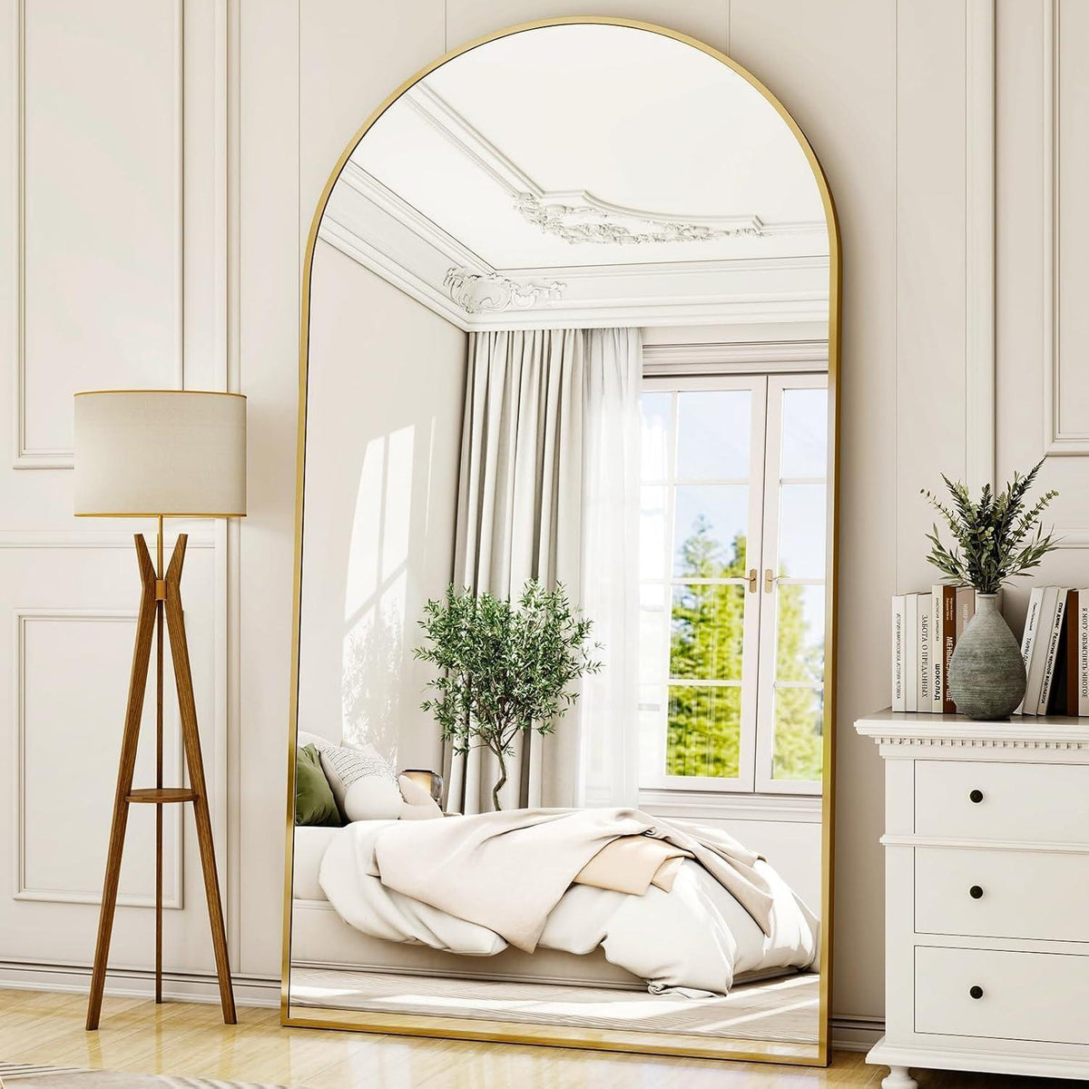 Großer Ganzkörperspiegel 195x95 cm mit Ständer – HD Standspiegel