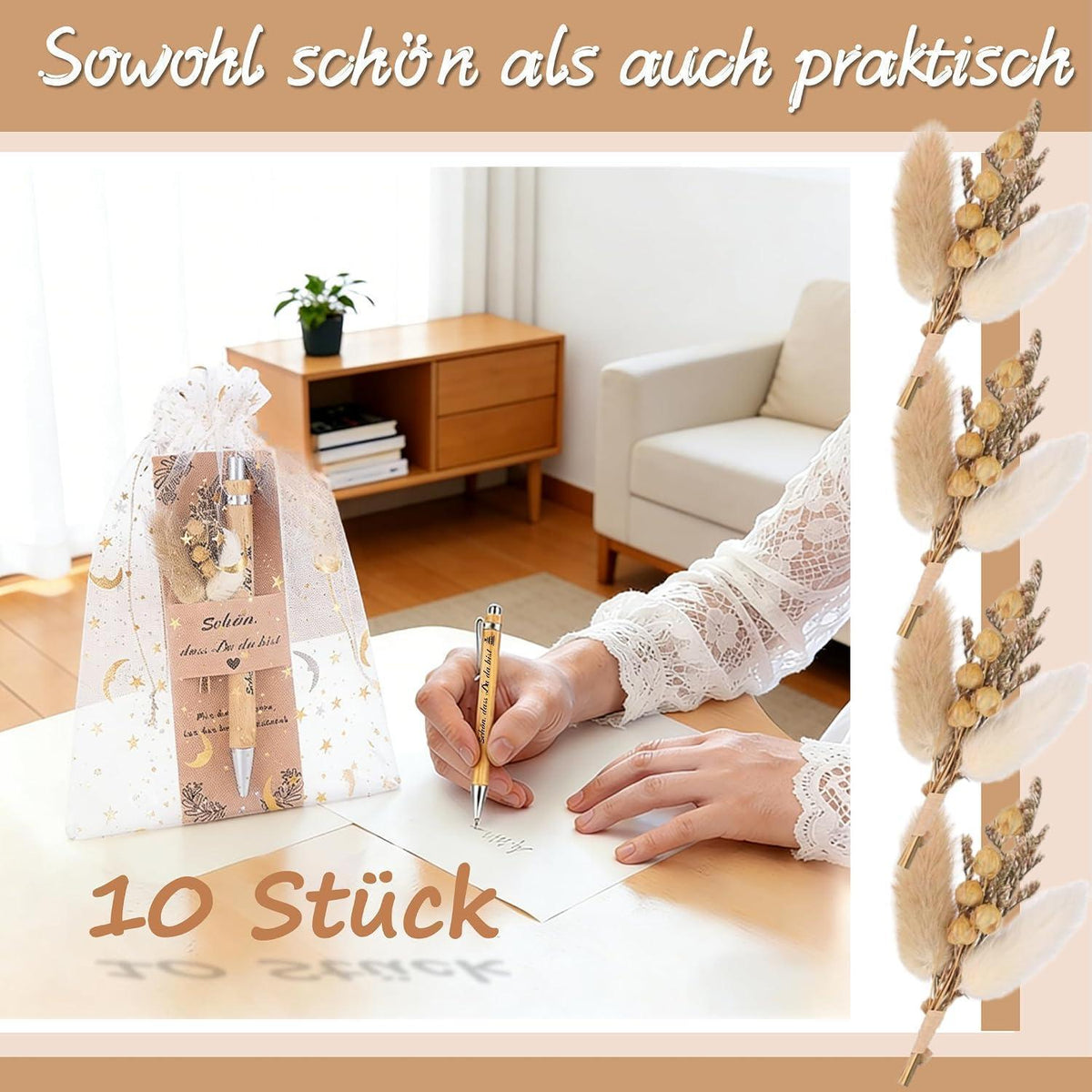 10er Set Gastgeschenke Geburtstag – Dankeschön Kugelschreiber