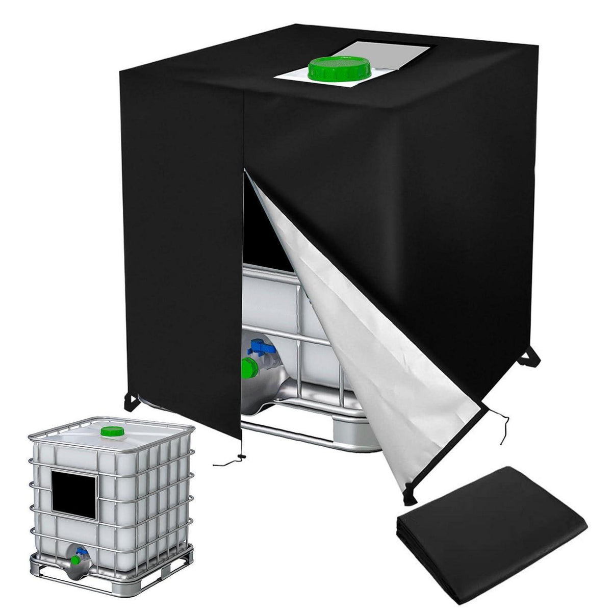 IBC Tank Abdeckung 1000L - Wasserdicht & UV-Beständig
