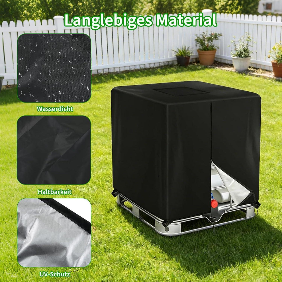 IBC Tank Abdeckung 1000L - Wasserdicht & UV-Beständig