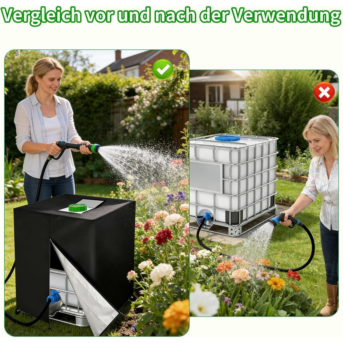 IBC Tank Abdeckung 1000L - Wasserdicht & UV-Beständig