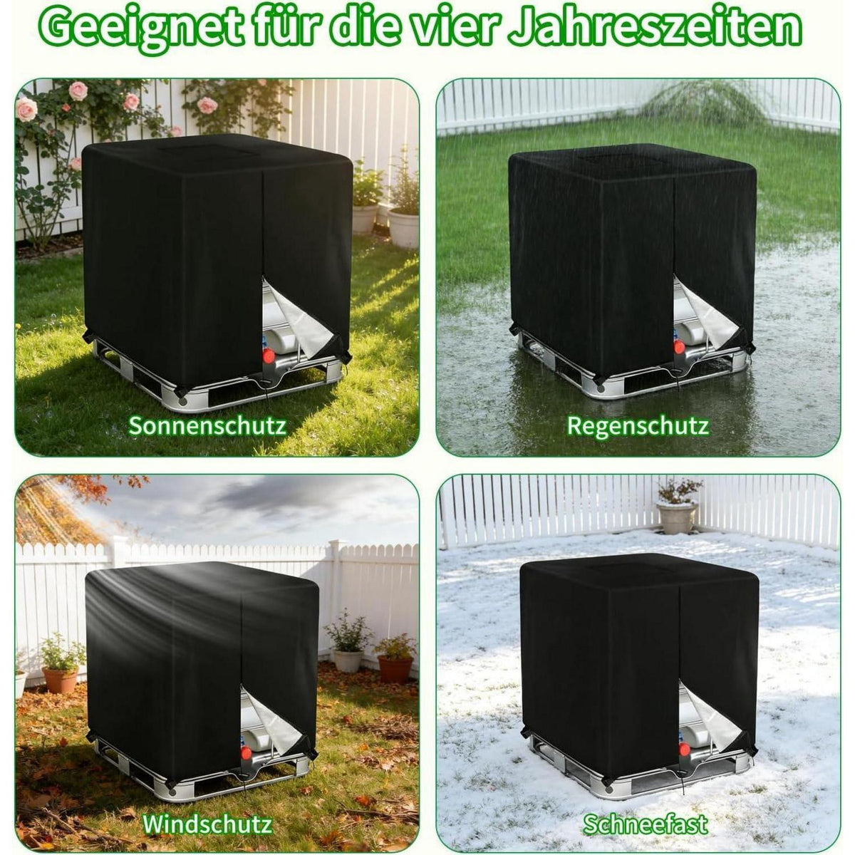 IBC Tank Abdeckung 1000L - Wasserdicht & UV-Beständig