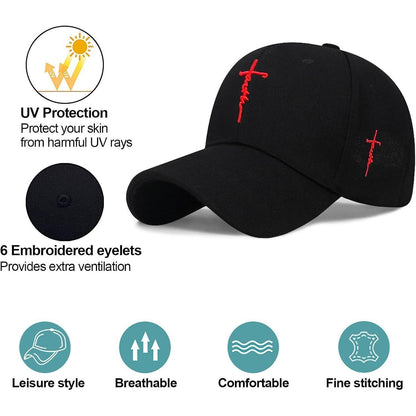 Baseball Cap Damen Herren – Verstellbare Sonnenkappe Schwarz