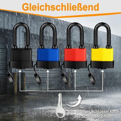 Gleichschließende Vorhängeschlösser Set (2) – Wetterfest & Sicher
