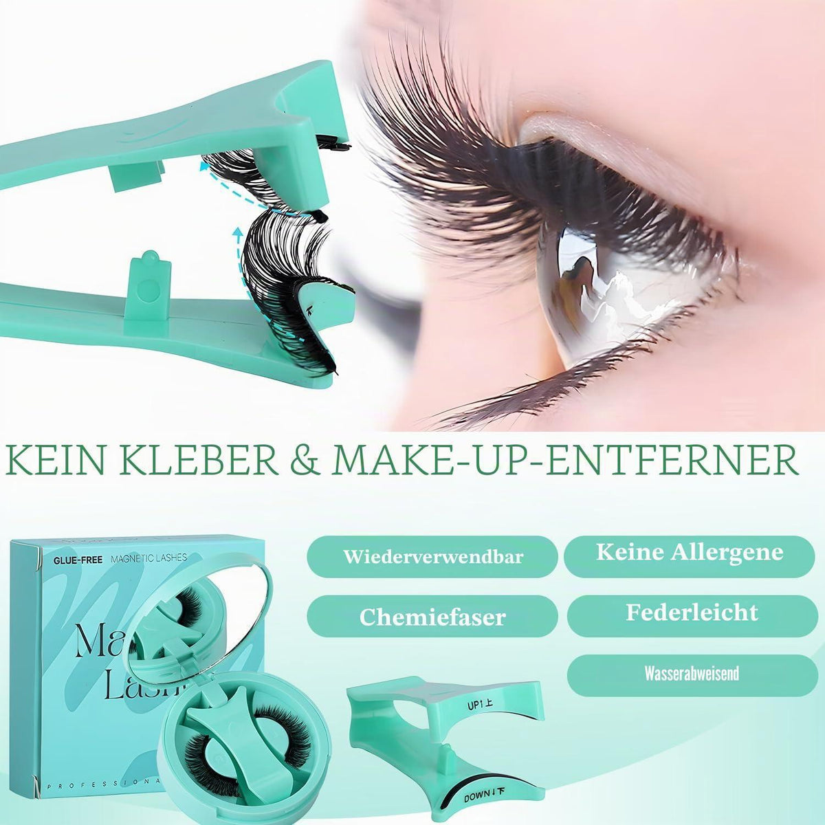 Magnetische Wimpern Set ohne Kleber – Wiederverwendbar & Perfekt für Unterwegs