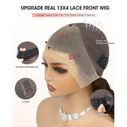 Echthaar Perücke 2/27 Highlight, 32 Zoll, Lace Front