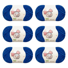 Feines Chenille Häkelgarn Meerblau – Superweiche Wolle für Amigurumi & Decken
