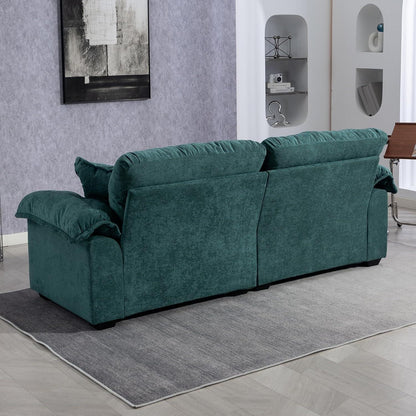 Modernes 2-Sitzer Sofa mit Memory-Schaum & Taschenfedern (Grün)