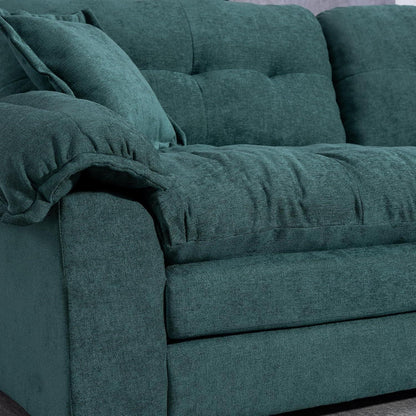 Modernes 2-Sitzer Sofa mit Memory-Schaum & Taschenfedern (Grün)