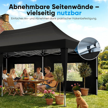 Faltpavillon 3x6m wasserdicht – Partyzelt mit Seitenwänden