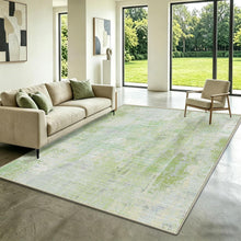 Grüner Teppich 160x230 – Abstrakt, Waschbar & Rutschfest