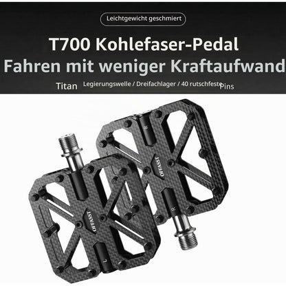 Carbon Fahrradpedale Ultraleicht 215g mit Titan-Achse