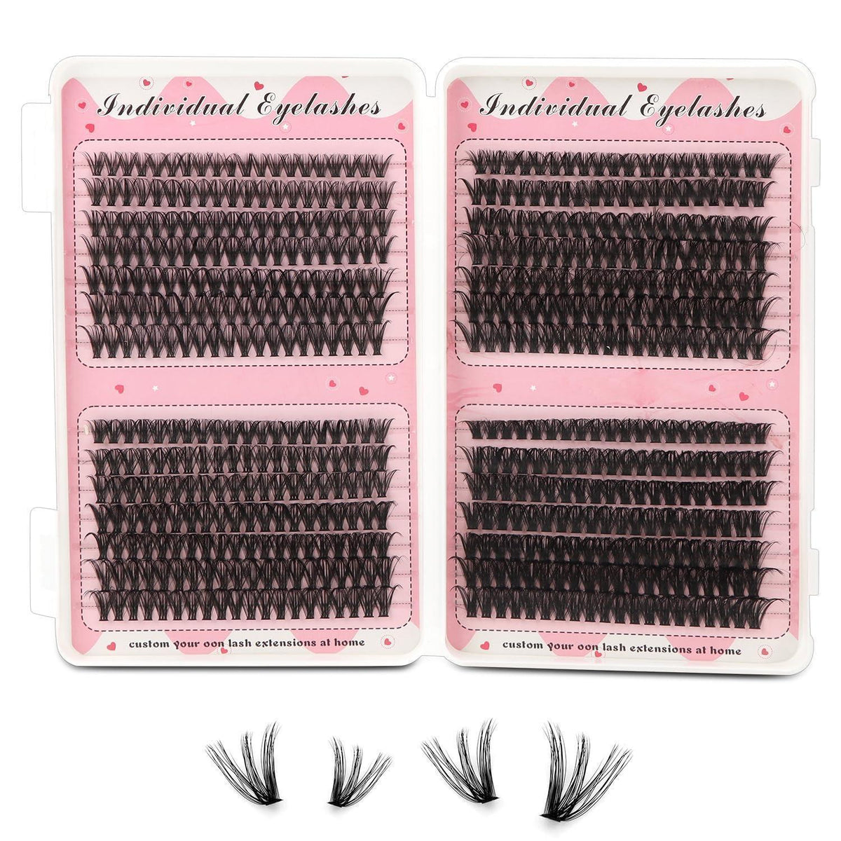 DIY Wimpern-Set: 560 Cluster Lashes für Voluminiöse Extensions
