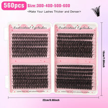 DIY Wimpern-Set: 560 Cluster Lashes für Voluminiöse Extensions