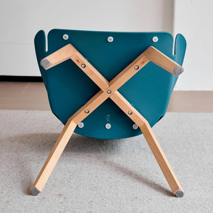 8 Esszimmerstühle mit Armlehne, Massivholz & Stoffpolster