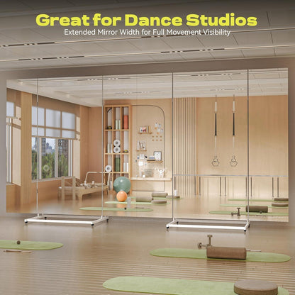Standspiegel 200x200cm Dreifach Klappbar & 360° Drehbar