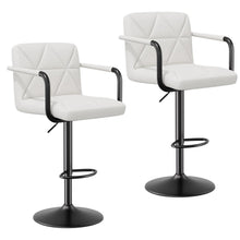 Barhocker Set 2er – Höhenverstellbar, Drehbar, Weiß