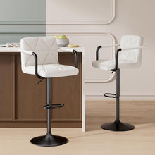 Barhocker Set 2er – Höhenverstellbar, Drehbar, Weiß