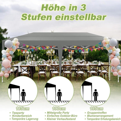 Faltpavillon 3x6m mit Zubehör – Gartenparty & Camping