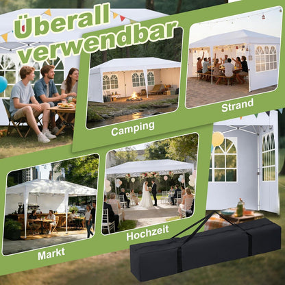 Faltpavillon 3x6m mit Zubehör – Garten Partyzelt & Eventpavillon