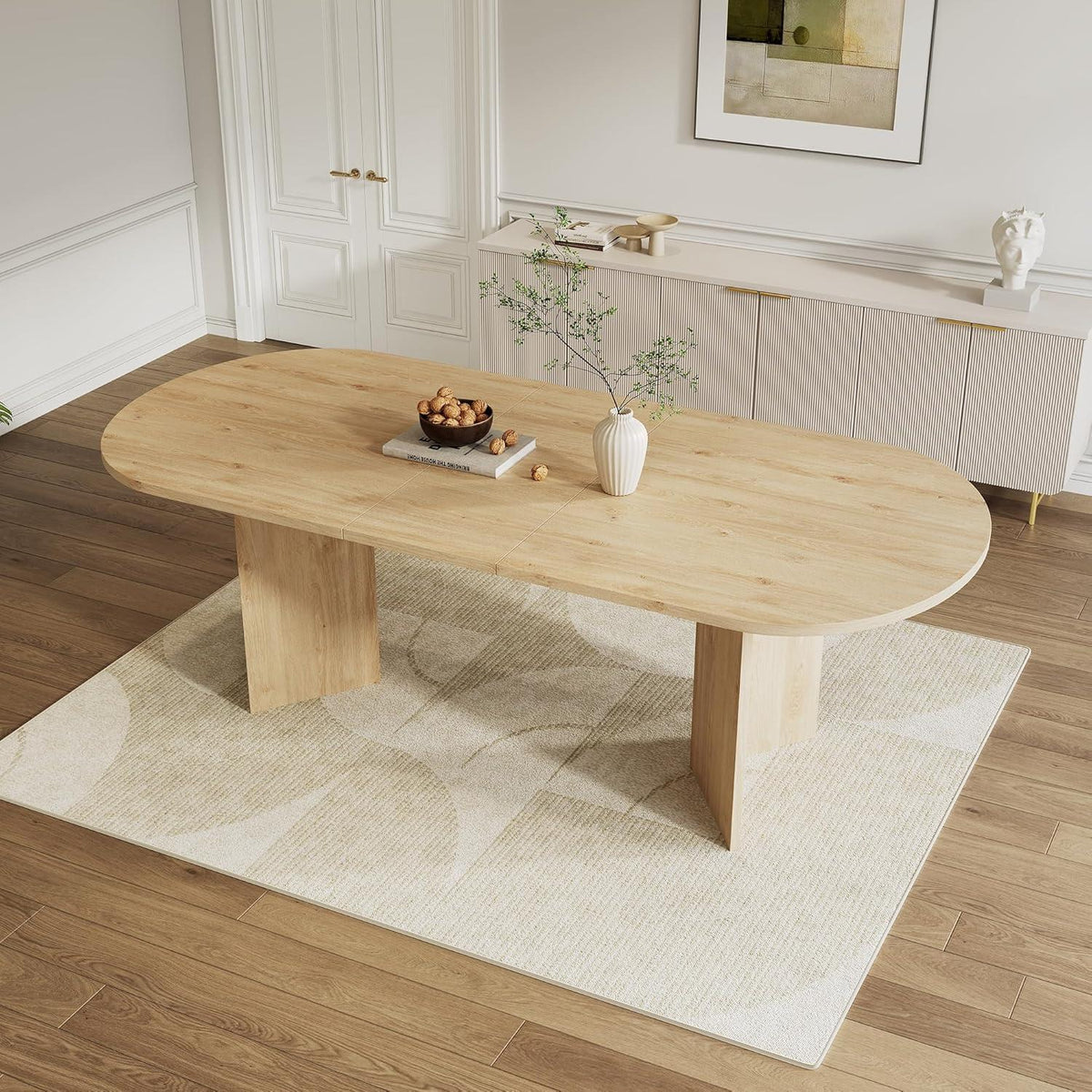 Ausziehbarer Esstisch Holz Eiche 160-200 cm – Familie & Gäste