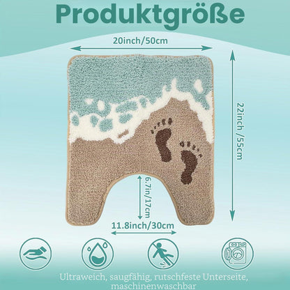 Strand Badematte U-Form 50x55cm - Weich & Rutschfest