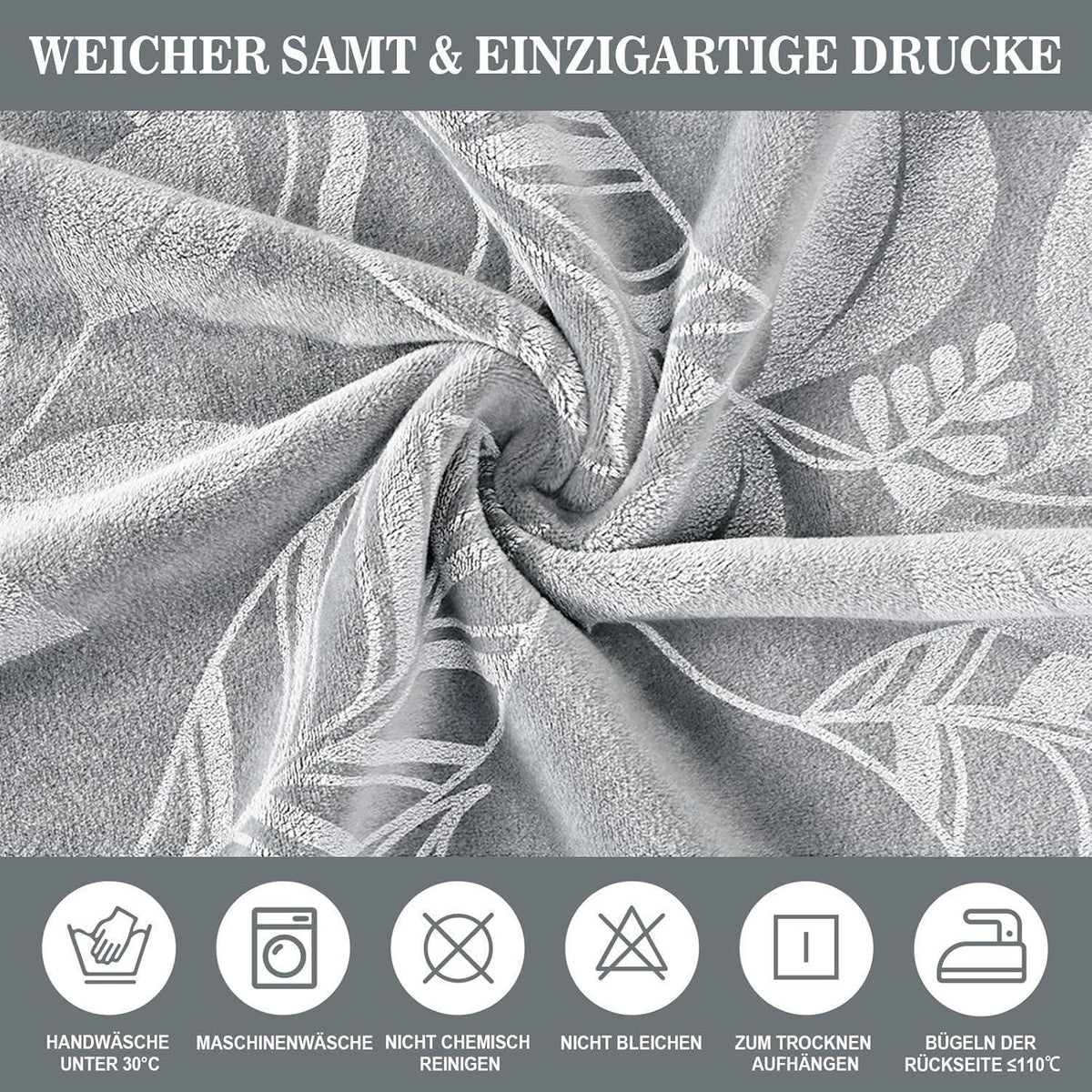 Samt Stuhlhussen 4er Set – Elastisch & Abnehmbar