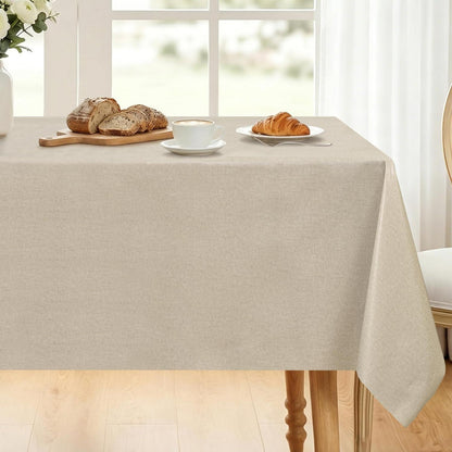 Abwischbare Tischdecke 80x80cm Beige – Wasserdicht & Pflegeleicht