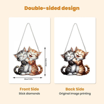 Diamantmalerei Kätzchen Anhänger DIY Set 20x20cm