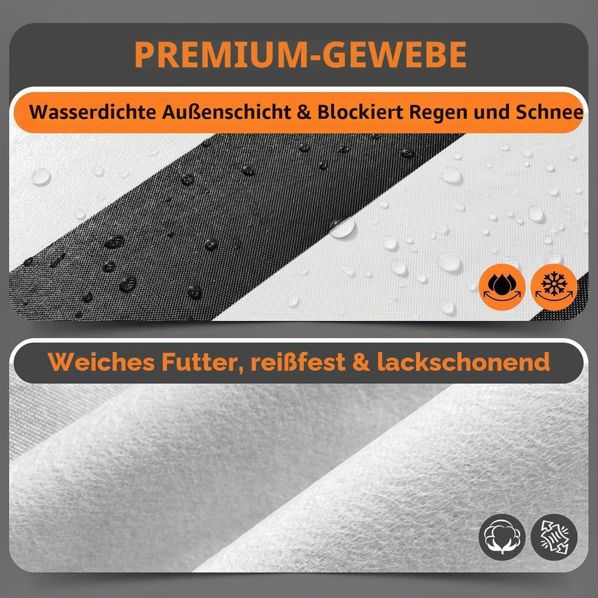 Robuste SUV Autoabdeckung Wasserdicht – Schutz vor Regen, Schnee & UV-Strahlen (485-510cm)