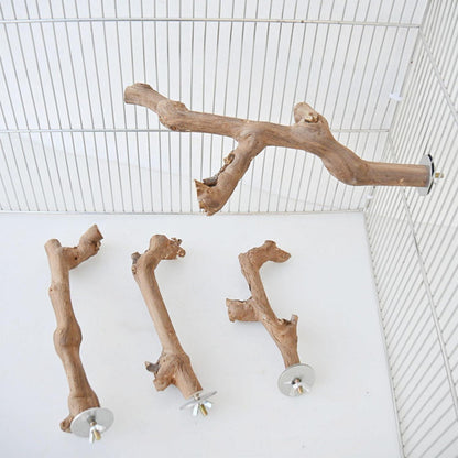 Naturholz Sitzstangen Set für Vögel – 6 Stück