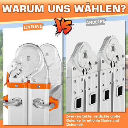 6m Ausziehleiter mit Stabilisator & Rollen – Vielseitig & Sicher