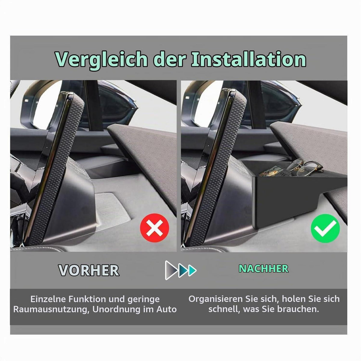 Mittelkonsolen Organizer für Skoda Enyaq RS & Elroq RS