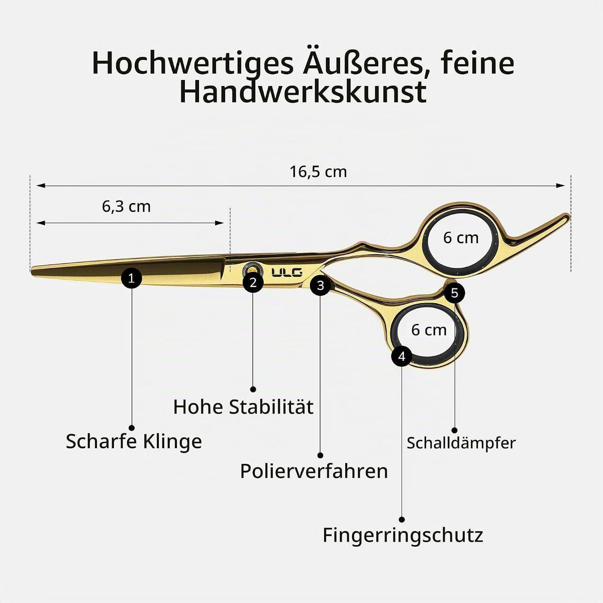 Professionelles Haarschneidescheren Set mit Ausdünnungsschere