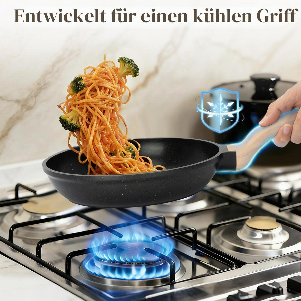 21-teiliges Antihaft Topfset Induktion – Kochgeschirr Set mit Deckel