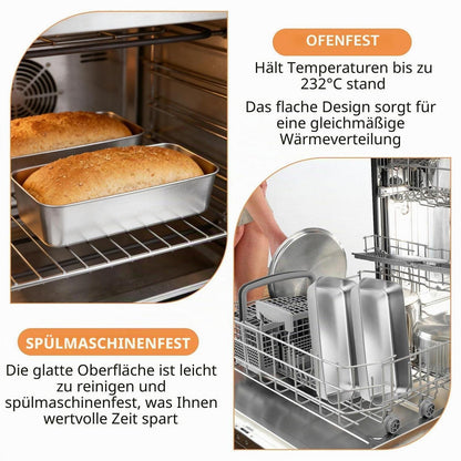 Edelstahl Brotbackform 33x15x6.7cm – Für Brot, Kuchen & mehr