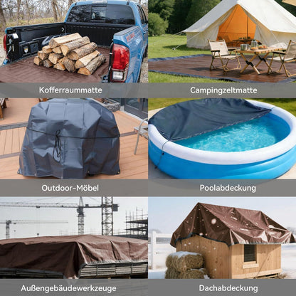 Schwere Abdeckplane 3x5m | 280g/m² | Reißfest & Wasserdicht