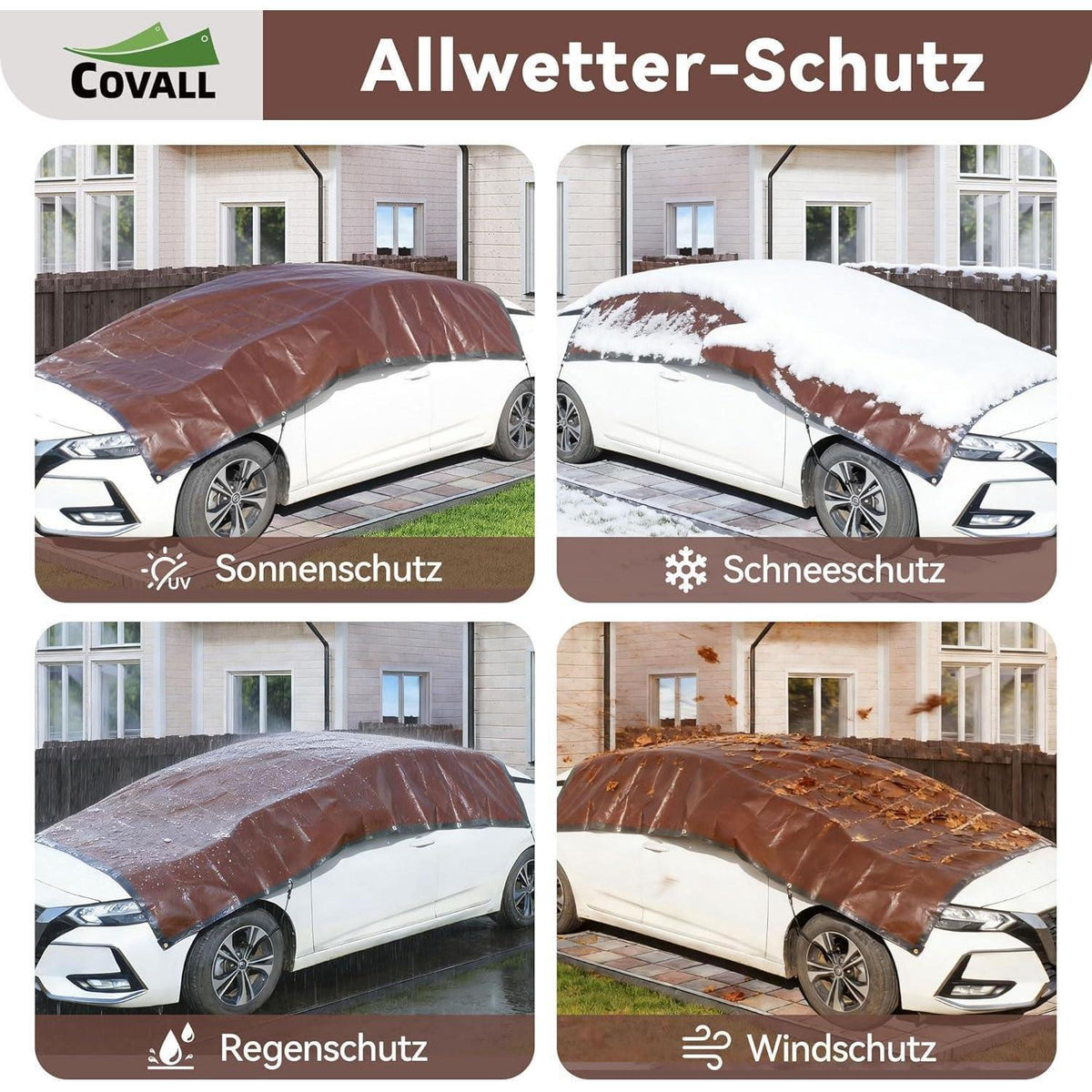 Schwere Abdeckplane 3x5m | 280g/m² | Reißfest & Wasserdicht