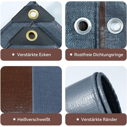 Schwere Abdeckplane 4x5m | 280g/m² | Reißfest & Wasserdicht