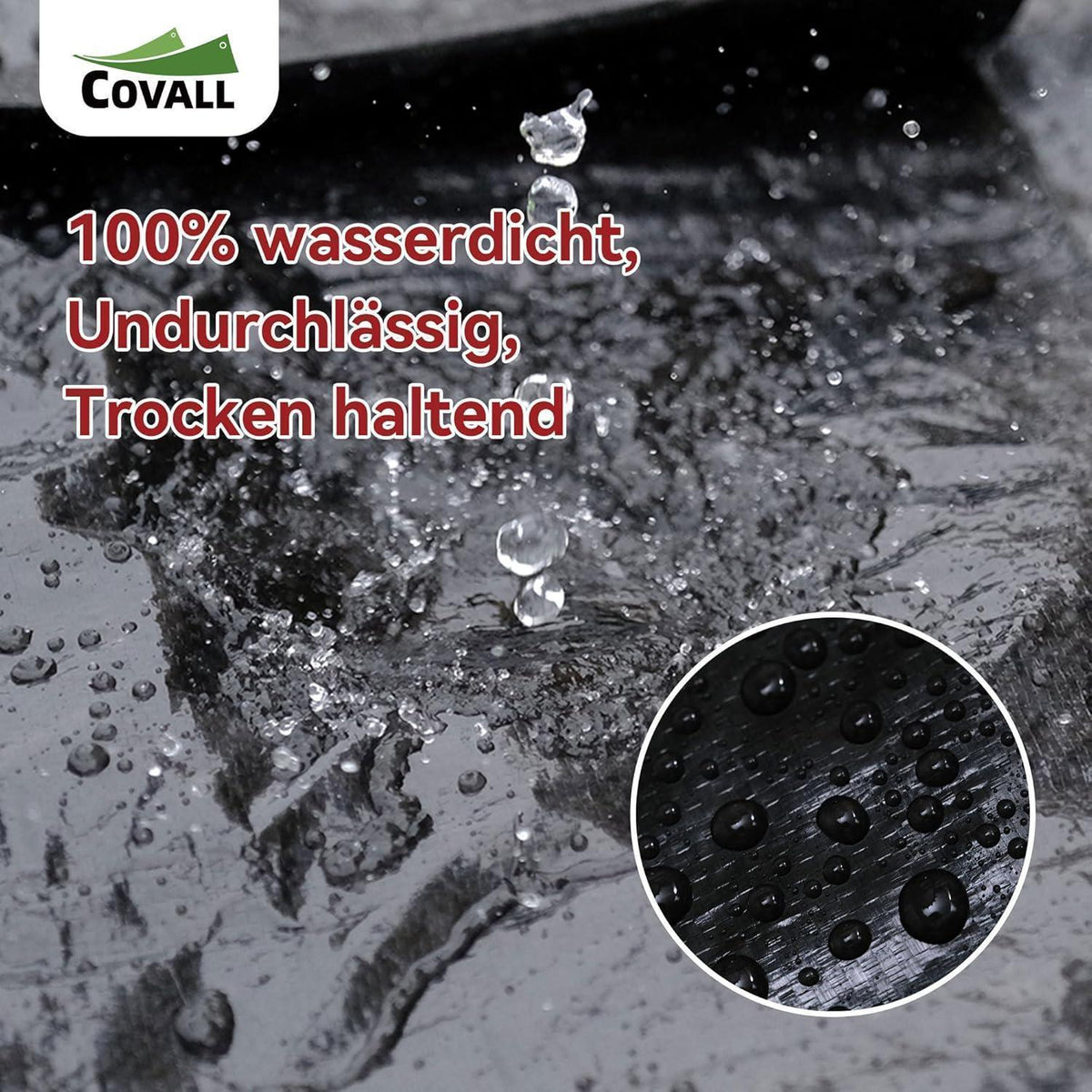 Abdeckplane 8x10m Schwarz | Wasserdicht, UV-Beständig & Reißfest