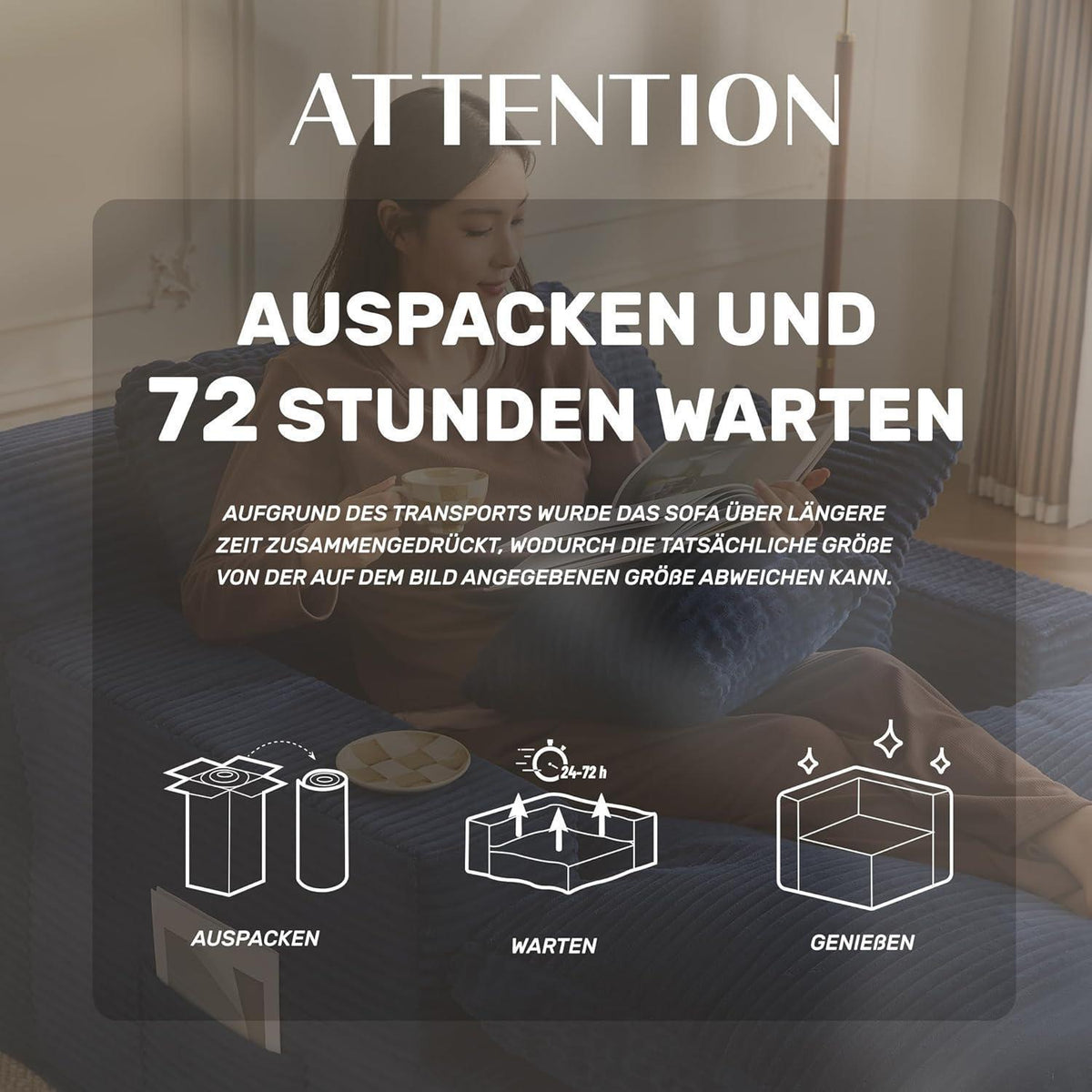 160cm Chaiselongue Sofa mit Schlafsofa Funktion – Navyblau