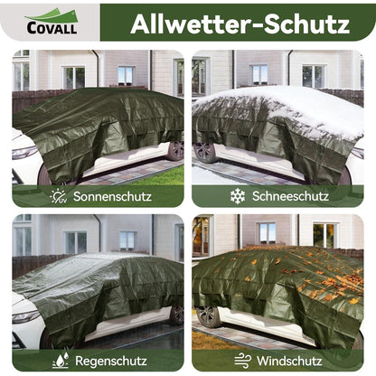 Grüne Abdeckplane 10x10m | Wasserdicht, UV-Beständig & Reißfest