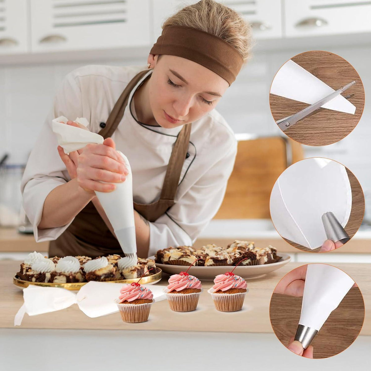 4er-Pack Wiederverwendbare Spritzbeutel – 30 cm zum Verzieren