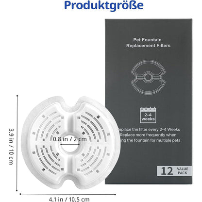 Katzenbrunnen Filter 12er-Pack – 2L Trinkbrunnen