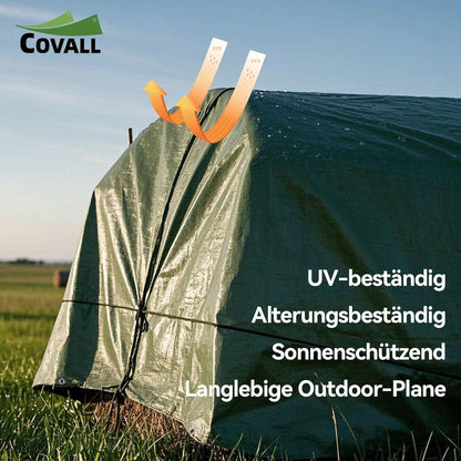 Grüne Abdeckplane 8x10m | Wasserdicht, UV-beständig & Reißfest